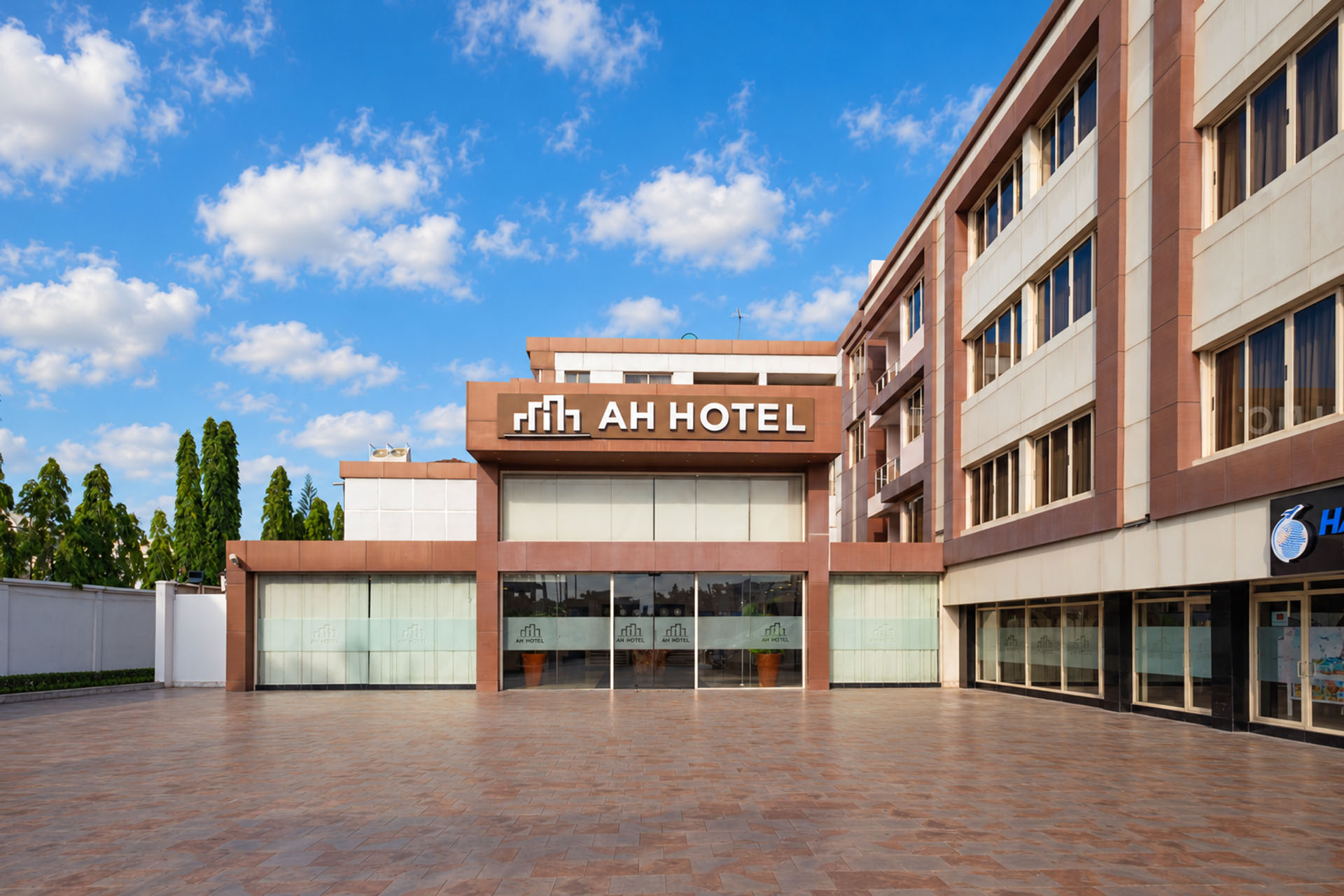 Exterior of AH Hotel & Conference in East Legon, Accra